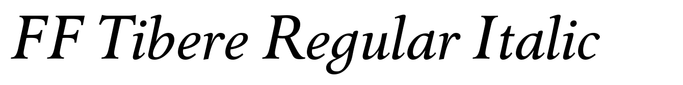 FF Tibere Regular Italic